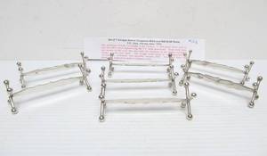 lot 163 image: Set of 7 Antique Austro-Hungarian Silver Stick & Ball Knife Rests - Prague - ca. 1910