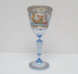 lot 180 image: Genuine 19th Century Handblown Italian Murano Wine Glass - ca. 1890