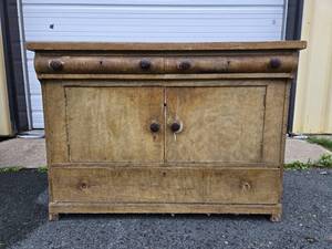 lot 193 image: Antique Painted Oak Dresser