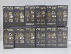 lot 209 image: 12 Brand New Classic Vintage Shape TCP LED Light Bulbs