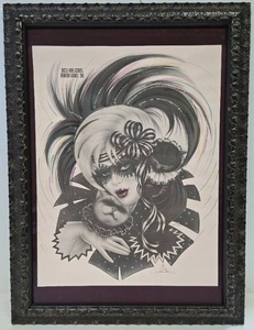 lot 238 image: Excellent Ornately Framed Signed 1996 Mardi Gras Poster