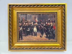 lot 250 image: Lovely Framed Canvas Print - Napoleon 
