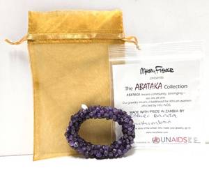 lot 263 image: Large Thick Chunky Amethyst Bracelet 