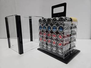 lot 289 image: Nice Large Tournament Poker Chip Set wCase & Racks