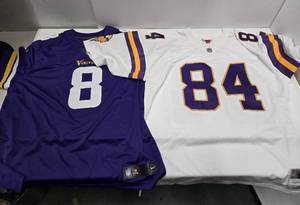 lot 292 image: Nice Quality and Condition RANDY MOSS & KIRK COUSINS Vikings Jerseys