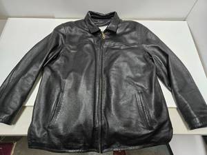 lot 294 image: Very nice M. Julian Mens Black Leather Jacket size XL 