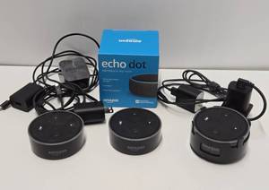 lot 301 image: Lot of 4 Amazon Echo Dot Speakers