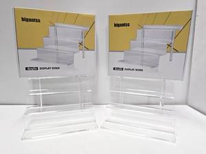 lot 307 image: Lot of 4 Acrylic Display Riser Stands