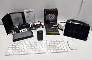 lot 335 image: Nice Estate Lot of Electronics  Tech - Apple Keyboard & Mouse, Drone, Tablet & More