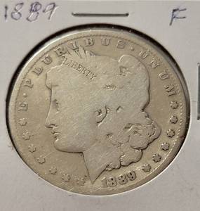 lot 3 image: 1889 Morgan Silver Dollar  F