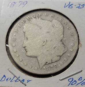 lot 5 image: 1879 Morgan Silver Dollar VG 25