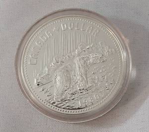 lot 13 image: &nbsp1980 1 oz. Silver Canadian Coin Mint Proof - Bear