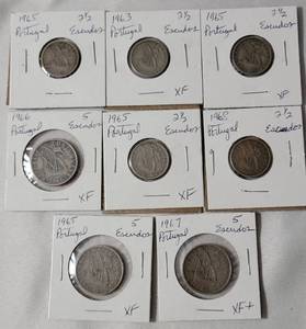 lot 46 image: 8 Coins from Portugal (Escudos)