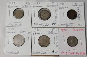 lot 65 image: 6 Coins from Panama