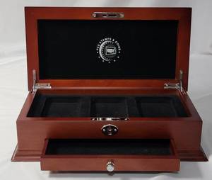 lot 72 image: Walnut Coin Holder - Holds 3 slabs - 11L x 6 W x 3 D
