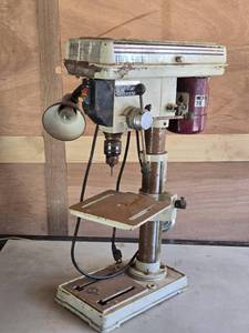 lot 10 image: Tool Shop 10 Inch 5-Speed Bench Drill Press 12 HP 110V - Untested