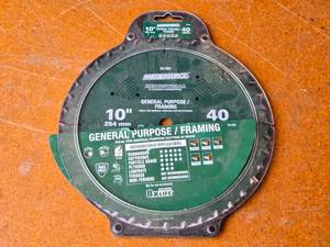 lot 168 image: Masterforce 10 40 Teeth General PurposeFraming Saw Blade