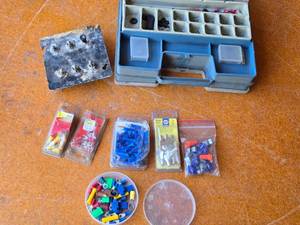 lot 237 image: Assorted Electrical Connectors and Parts with Tool Box