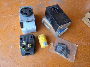 lot 244 image: Leviton and Amico Electrical Outlet Components