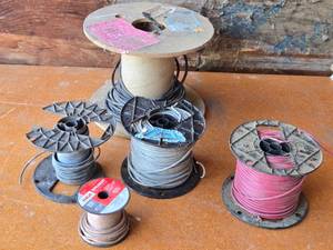lot 245 image: Lot of Electrical Wires and Spools