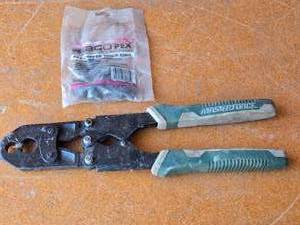 lot 251 image: Masterforce Crimping Tool with Nibco Pex Copper Crimp Rings