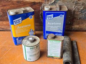 lot 265 image: Klean Strip Acetone and HH-66 Vinyl Cement with Thinner - Partial