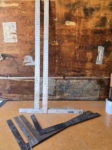 lot 281 image: Sheetrock Squares and Other Carpenters Squares