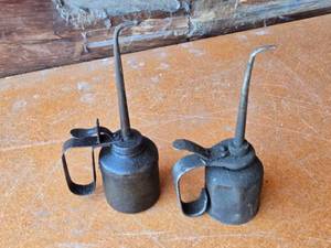 lot 306 image: Vintage Eagle Oil Cans - One is Plews Oiler