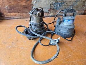 lot 336 image: Superior Pump 16 HP Submersible Thermoplastic Utility Pump and Portable Utility Pump 12 HP