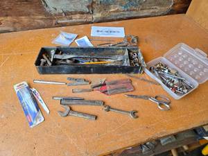 lot 371 image: Lot of Tools and Accessories including K-Series Kreg Clamp Only, Lenox Saw Blades, and Assorted Hand Tools