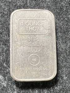 1 TROY OZ .999 FINE SILVER A-MARK BAR