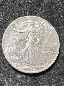 lot 14 image: 1943 US WALKING LIBERTY HALF DOLLAR