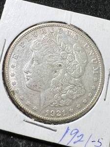 lot 15 image: 1921-S US MORGAN SILVER DOLLAR