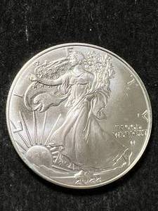 lot 16 image: 2022 AMERICAN SILVER EAGLE 1 TROY OZ .999 FINE SILVER