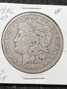 lot 41 image: 1896-O US MORGAN SILVER DOLLAR