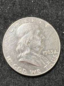 lot 43 image: 1963-D US FRANKLIN HALF DOLLAR