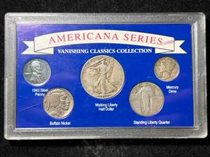 lot 77 image: AMERICANA SERIES VANISHING CLASSICS 5 COIN COLLECTION