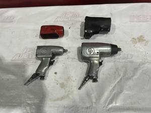 lot 503 image: Chicago Pneumatic 12-inch and 38-inch Air Impact Wrenches with Covers