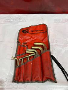 lot 305 image: Snap-on Hex Key Wrench Set in Red Pouch