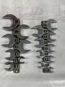 lot 316 image: Snap-On Open-End Crowfoot Wrench Set in Metal Holders