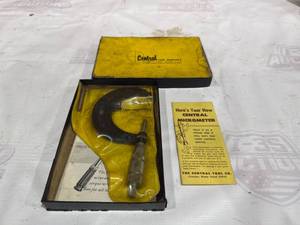 lot 342 image: Central Tool Co. Micrometer 2″-3″ with Original Box