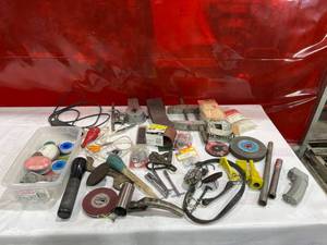 lot 729 image: Tools, Abrasives, and Hardware Components