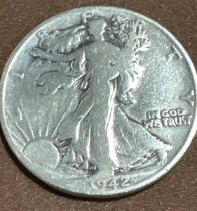 lot 3 image: 1942 Walking Liberty Half Dollar