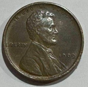 lot 9 image: 1909-VDB Penny