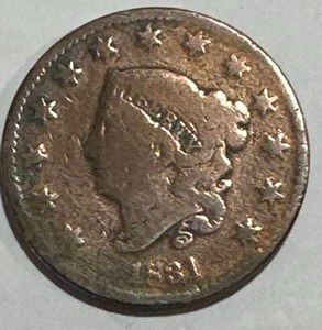 lot 14 image: 1831 Large Cent