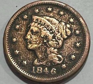 lot 20 image: 1846 Large Cent