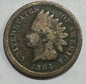 lot 21 image: 1864 Indian Head Penny