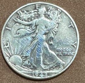 lot 34 image: 1942 Walking Liberty Half Dollar