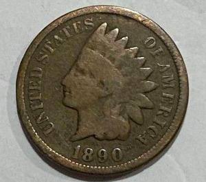 lot 41 image: 1890 Indian Head Penny