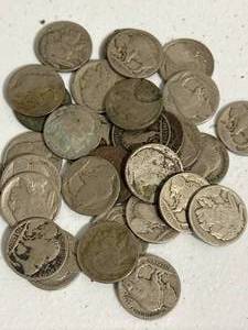 lot 45 image: Lot of 31 Buffalo Nickels
